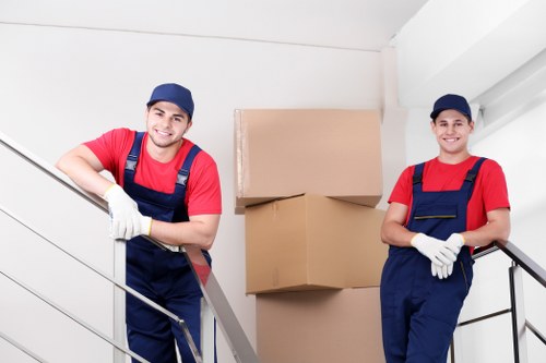 Packing materials and boxes prepared for a home move in Haringey