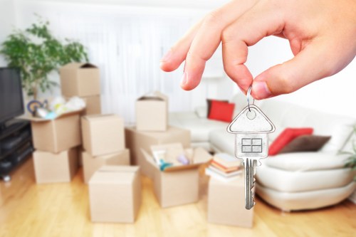 Loading furniture into a moving truck for a Haringey relocation