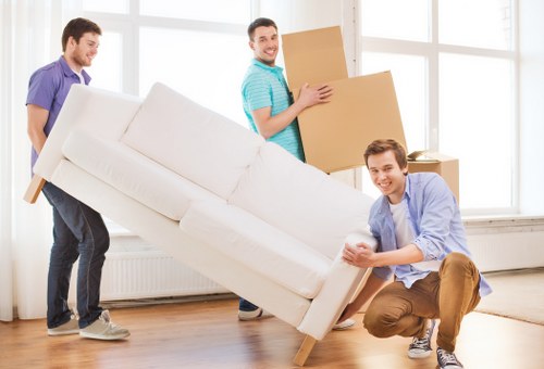 Removals van supporting a flat or house move in Haringey