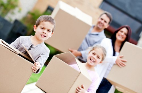 Prepared office boxes and equipment for a Haringey move