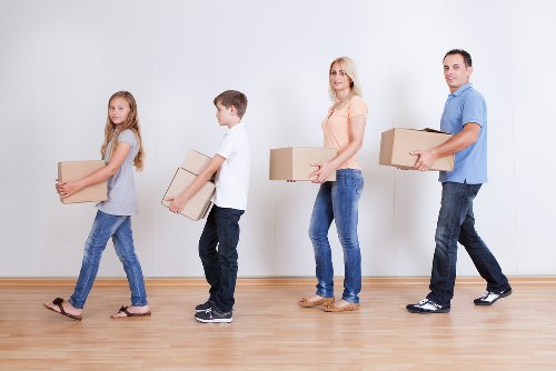 Van loading during a professional moving service
