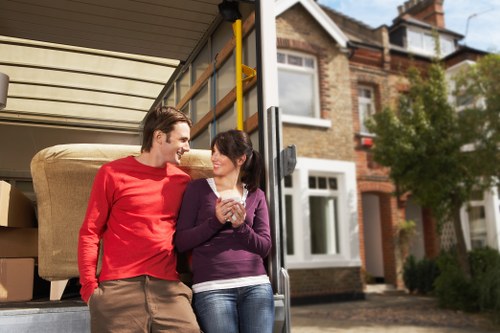 Careful handling of furniture and study equipment during a Haringey student removal